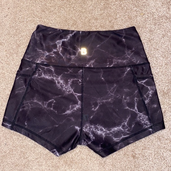 BuffBunny black marble shorts - Picture 2 of 3